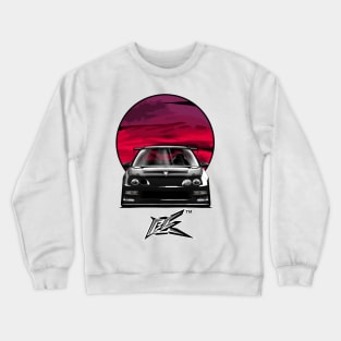 integra type r racecar lowered black Crewneck Sweatshirt